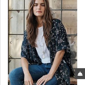 Blossoming Stems Ruana by J Jill